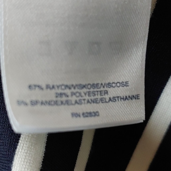 Land's End Navy Blue & White Stripped Shift Dress. - Picture 10 of 12